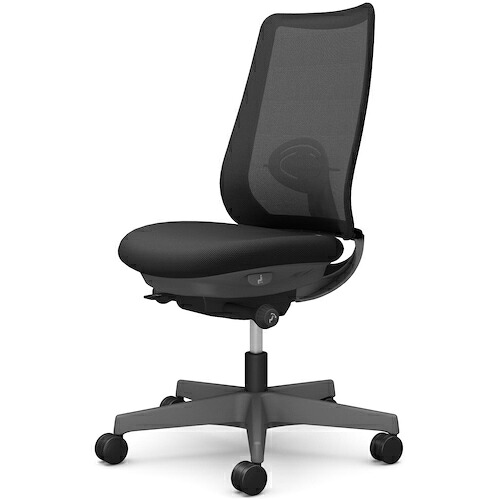 オカムラ OKAMURA ポータム,肘なし,背メッシュ,スタンダードタイプ,ダークグレーボディ,ハンガー無,ランバー有,ナイロンキャスター 【品番:CF11XE FKA1】