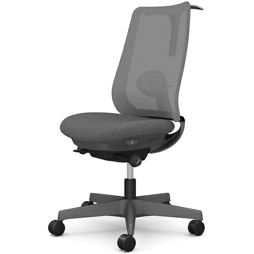 オカムラ ＯＫＡＭＵＲＡ ポータム，肘なし，背メッシュ，判定基準印字機，ダークグレーボディ，ハンガー有，ランバー有，ウレタンキャスター 【品番：CF12ZE F1K0】