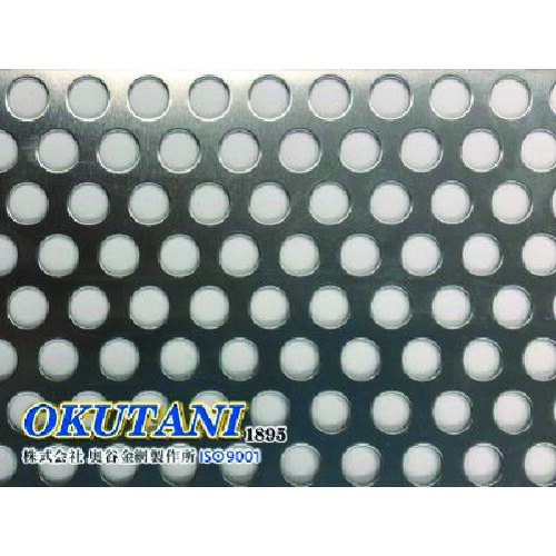 【別途貨物輸送あり】奥谷金網製造所（OKUTANI） アルミパンチングメタル １．０Ｔ×Ｄ１０×Ｐ１５ １０００×２０００ 【品番：PM-AL-T1.0D10P15-1000X2000】