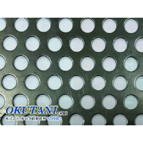 【別途貨物輸送あり】奥谷金網製造所（OKUTANI） 鉄パンチングメタル １．６ＴＸＤ１０ＸＰ１５ ９１４Ｘ１８２９ 【品番：PM-SPH-T1.6D10P15-914X1829】