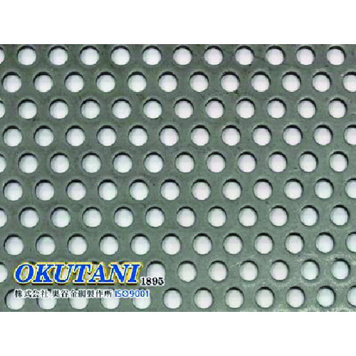 【別途送料あり】奥谷金網製作所（OKUTANI） 鉄パンチングメタル ３．２ＴＸＤ５ＸＰ８ ９１４Ｘ１８２９ 【品番：PM-SPH-T3.2D5P8-914X1829】