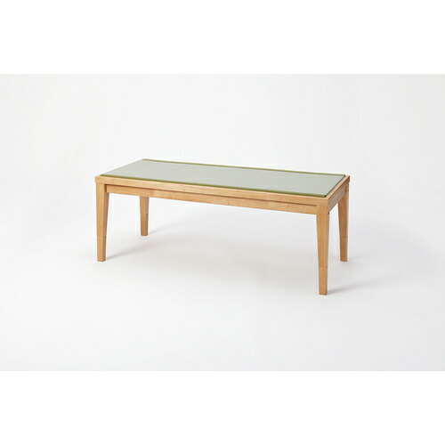 【別途送料あり】大島屋　畳天然木ベンチ　ナチュラル　樹脂製座面　Ｗ１２０×Ｄ５０×Ｈ４５ｃｍ　【品番：339784】
