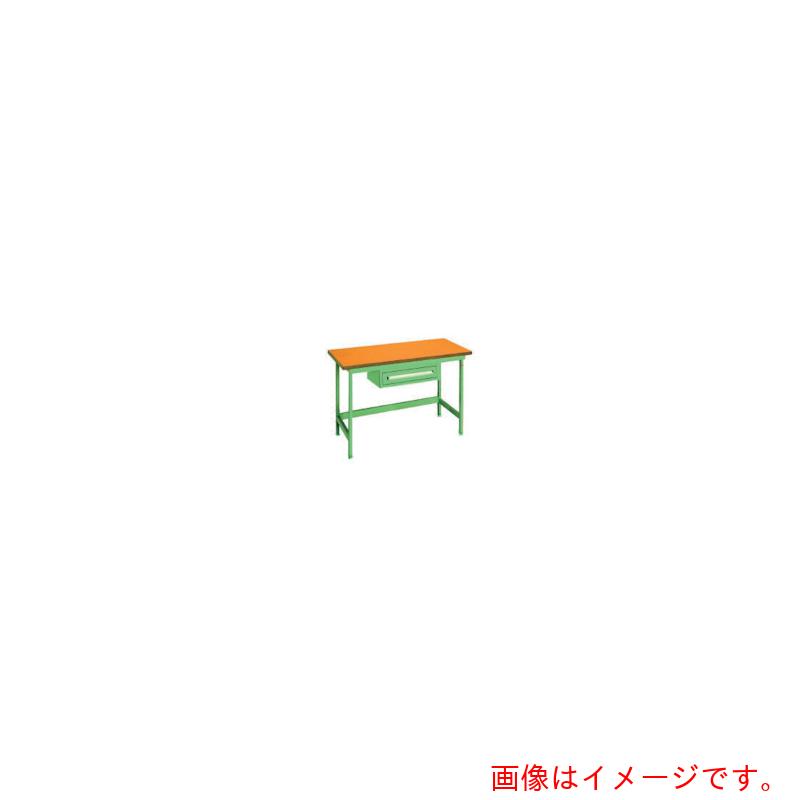 【別途送料あり】大阪製罐　ＯＳ　中量作業台　木製天板　間口１２００×奥行７５０×高さ７５０ｍｍ　引出し付き　【品番：NBW1271】
