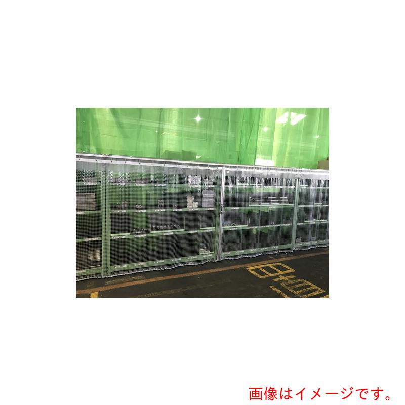 【別途送料あり】岡田装飾金物　岡田　中型間仕切ポールセット（Ｄ３０用）両開セット　３．５ｍ　【品番：90AW35N】