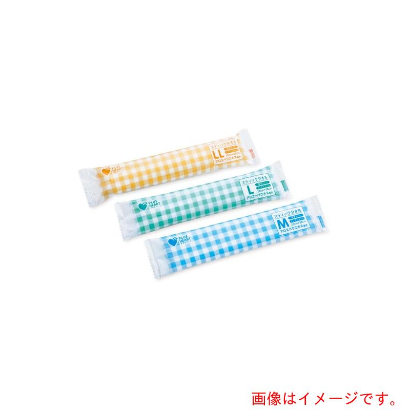 【別途送料あり】オオサキメディカル　個包装ウエットタオル　プラスハート　スティックタオル　厚手　ＬＬ　２８ｃｍ×５６ｃｍ　５０本入　【8個】　【品番：74992】