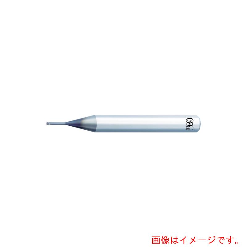オーエスジー（OSG）　超硬エンドミル　４枚刃　小径ロングネックブルノ―ズ　コーナー半径０．３ｍｍ　刃径１ｍｍ　刃長０．４ｍｍ　３１９１０１８　【品番：PHX-LN-CRE-1XR0.3X 4】