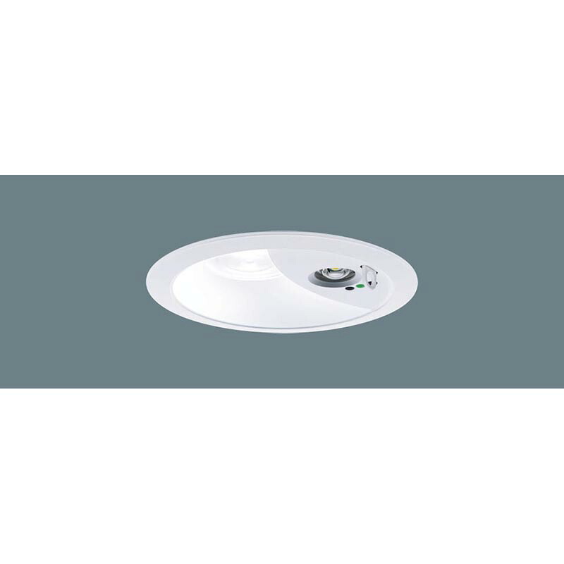 パナソニック 天井埋込型 LED(昼白色) ダウンライト(非常用) 階段通路誘導灯 30分間タイプ ビーム角50度 広角タイプ 光源遮光角15度 自己点検スイッチ付 リモコン自己点検機能付/埋込穴φ150 【品番:XNG1060WNKLE9(NDG24600WK + NNK10001N LE9)】