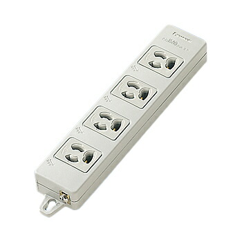 楽天市場】【Panasonic】OAタップ接地15A形・4コ口抜け止め形・グレー