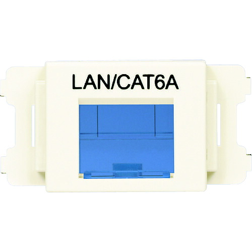 パンドウイットコーポレーション日本支社（PANDUIT）　ＪＩＳプレート用シャッター付きアダプタ　オフホワイト　ＬＡＮ・ＣＡＴ６Ａ　（１０個入）　【品番：CMASSP6AIW-X】