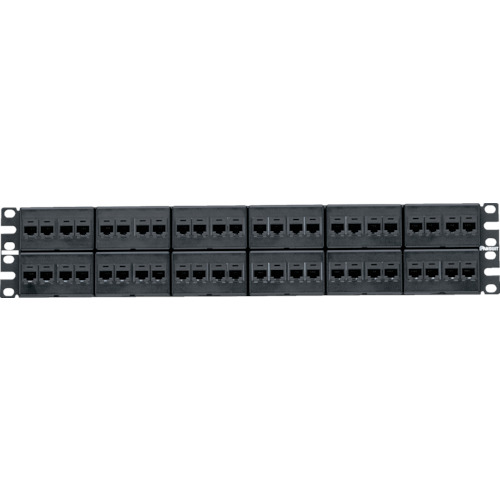 パンドウイットコーポレーション日本支社（PANDUIT）　カテゴリ５Ｅ　モジュラーパッチパネルキット　４ポートフェースプレートタイプ　４８ポート　【品番：CPPK48BLY】