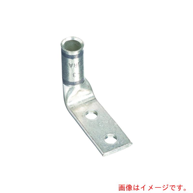 パンドウイットコーポレーション日本支社（PANDUIT）　銅製圧縮端子　２穴　撚り線電線サイズ　ＡＷＧ４　ＡＷＧ３　単線電線サイズ　ＡＷＧ２　バレル角度　９０度　ＬＣＤ４－１４ＢＦ－Ｌ　【品番：LCD4-14BF-L】