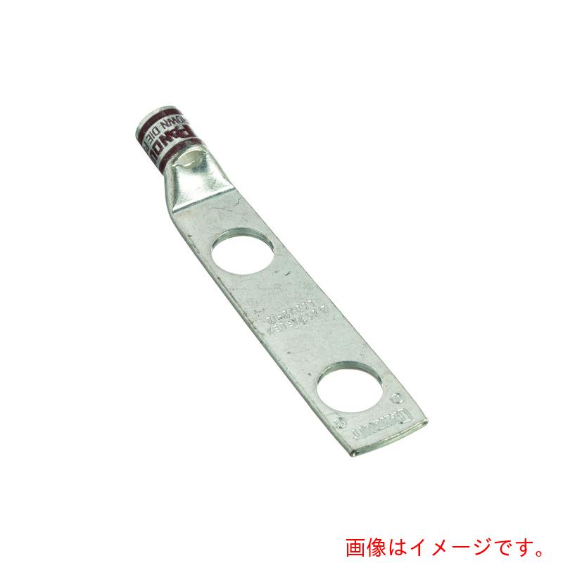 パンドウイットコーポレーション日本支社（PANDUIT）　銅製圧縮端子　２穴　電線サイズ　ＡＷＧ２　取付穴サイズ　７．９ｍｍ　取付穴間隔　２５．４ｍｍ　ＬＣＤＸ２－５６Ｄ－Ｅ　【品番：LCDX2-56D-E】