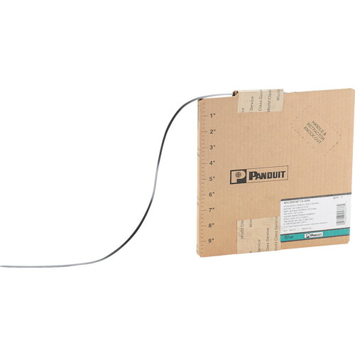 パンドウイットコーポレーション日本下位区分（PANDUIT） ＭＳ（バックル鍵を掛ける式）ナイロン１１上塗り長尺ステンレススチールバンド ＳＵＳ３１６ 幅：１２．７粍 長さ：２５．１ｍ ＭＳＣＮＷ５０Ｔ１５－ＱＲ６ 【品番：MSCNW50T15-QR6】