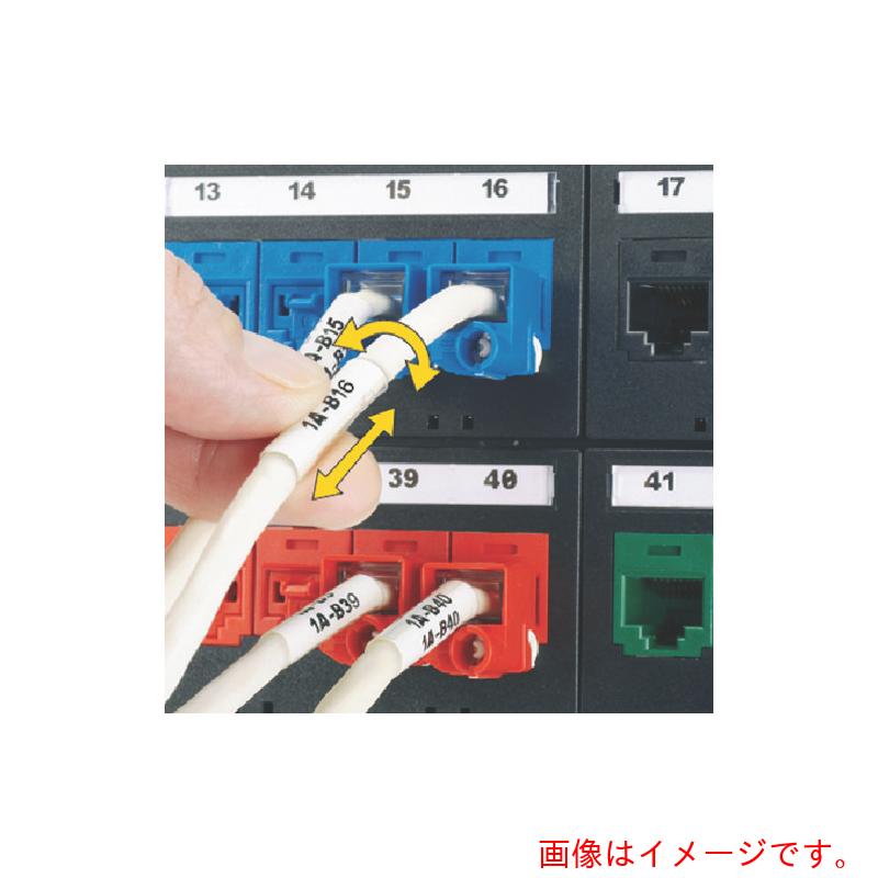 パンドウイットコーポレーション日本支社（PANDUIT）　熱転写ハンディプリンタ用回転ラベル　白　印字部２５．４ｍｍｘ９．７ｍｍ　ラベル数１００枚　Ｒ１００Ｘ１２５Ｖ１Ｃ　【品番：R100X125V1C】