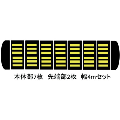 【別途送料あり】サンセルフ（SUNSELF）　減速くん　タイプ２　アスファルト用　４ｍセット　【品番：TYPE2-AS-4M】 99,099円