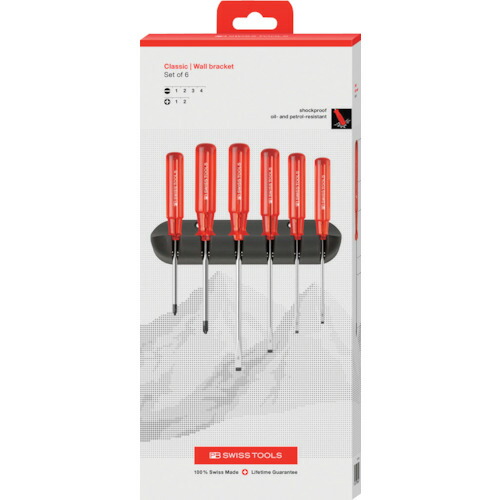 PB SWISS TOOLS（PBスイスツールズ）　ドライバーセット　ホルダー付６本組　【品番：244CBB】