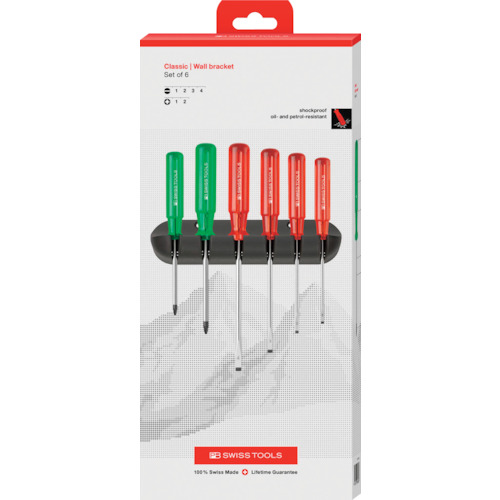 PB SWISS TOOLS(PBスイスツールズ) ドライバーセット ホルダー付6本組 【品番:245CBB】|住設プロ 店