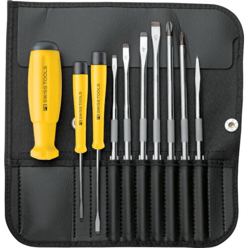 PB SWISS TOOLS(PBスイスツールズ) 差替式ESDドライバーセット 【品番:8215.ESD】|住設プロ 店