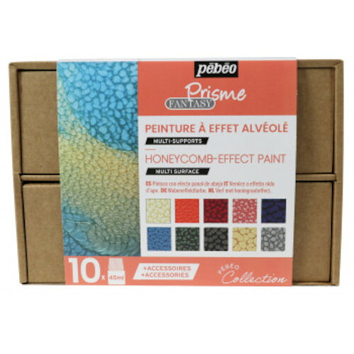 ペベオ・ジャポン（pebeo）　ファンタジープリズム　アトリエコレクション　４５ｍｌｘ１０色＋アクセサリー　【品番：758431】
