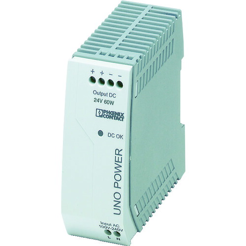 フエニックス・コンタクト　フエニックスコンタクト　電源ユニット　ＤＩＮレール取付け　６０Ｗ　【品番：UNO-PS/1AC/24DC/ 60W】