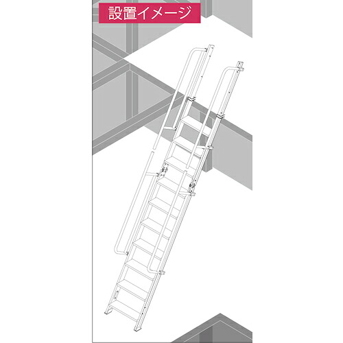 【別途貨物輸送あり】ピカコーポレイション（PiCa） 折りたたみ式 上がり段掛けはしご 【品番：SWM-41BK】