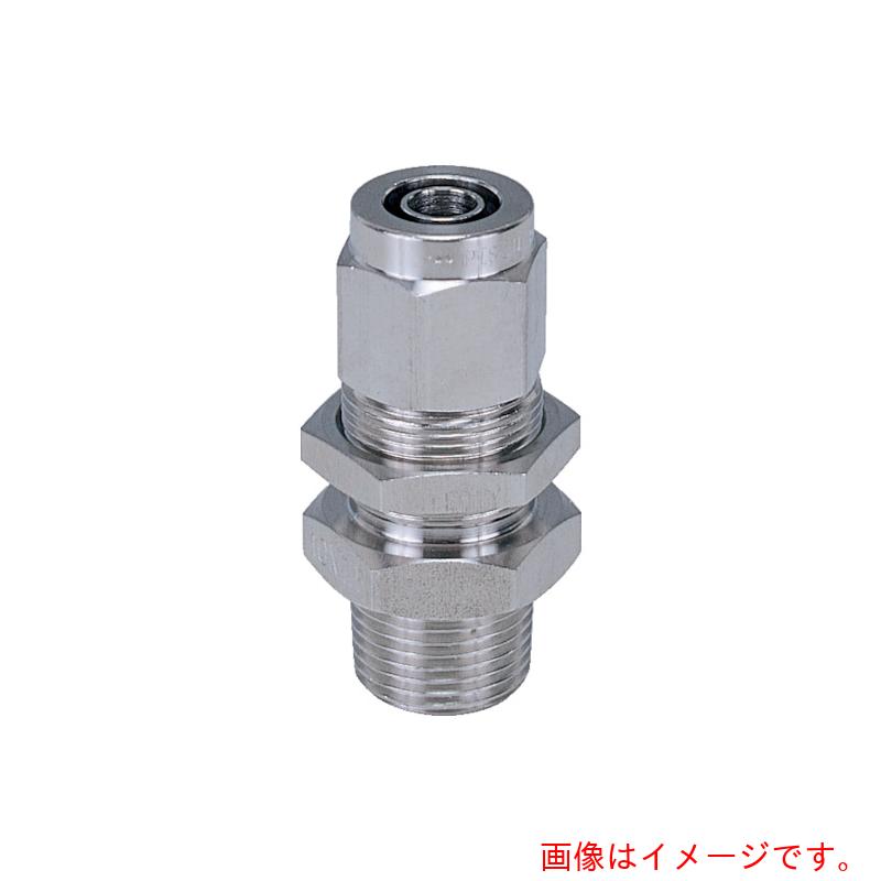 日本ピスコ（PISCO）　ＳＵＳ３１６締付継手　隔壁ストレートチューブ１６１３ねじＲ３／８　【品番：NSMC1613-03】
