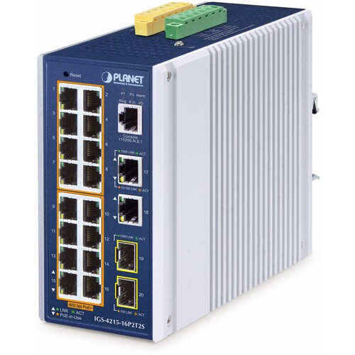 PLANET Technology Corporation 加工用マネージドギガビットイーサネットスイッチＳＦＰ界面仕合わせ 【品番：IGS-4215-16T2S】