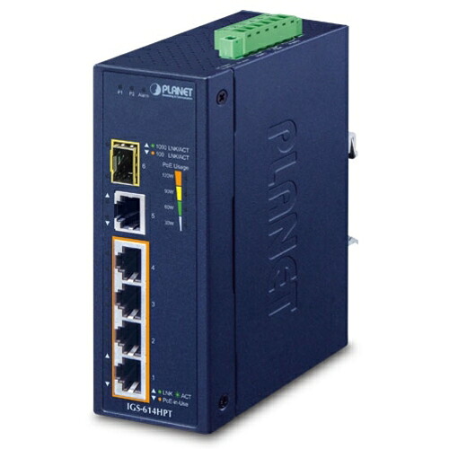 PLANET Technology Corporation 製作用ＰｏＥ＋ギガビットイーサネットスイッチＳＦＰ界面付 【品番：IGS-614HPT】