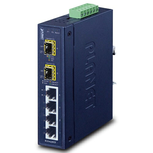 PLANET Technology Corporation 実業用ギガビットイーサネットスイッチ２．５Ｇ ＳＦＰ界面付 【品番：IGS-620TF】