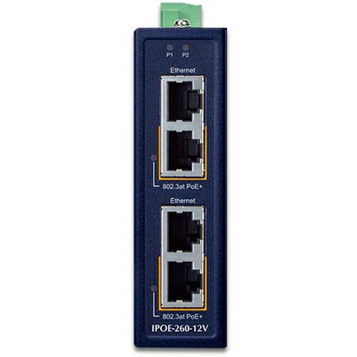 PLANET Technology Corporation 実業用２界面ＰｏＥ＋インジェクター 【品番：IPOE-260-12V】