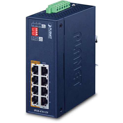 PLANET Technology Corporation　産業用４ポートＰｏＥ＋＋インジェクター　【品番：IPOE-470-12V】
