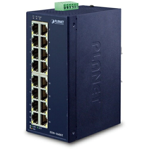 PLANET Technology Corporation　産業用スイッチングハブ　ギガビット　１６ポート　ＩＳＷ－１６００Ｔ　【品番：ISW-1600T】