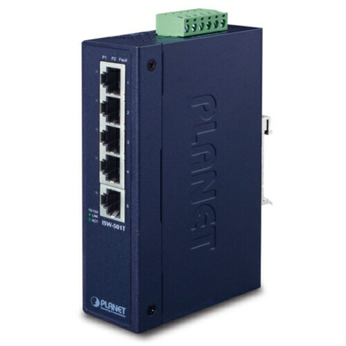 PLANET Technology Corporation　産業用ファストイーサネットスイッチ　【品番：ISW-501T】
