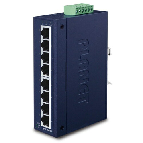 PLANET Technology Corporation　産業用ファストイーサネットスイッチ　【品番：ISW-801T】