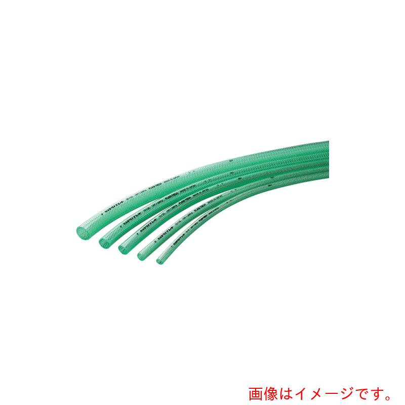 プラス・テク　ブレードホース　耐油テクノブレード　１５&times;２２　グリーン透明　５０ｍ　【品番：PT-TTB-15-50】｜住設プロ　店