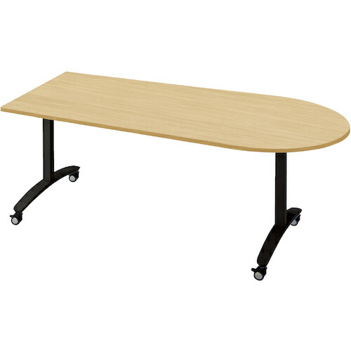 【別途送料あり】プラス（PLUS）　６７９４６８）ロンナ会議テーブル　ＮＮ－１５０７ＴＫＵ　ＬＷ／ＢＫ　【品番：NN-1507TKU LW/BK】