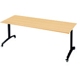 【別途送料あり】プラス（PLUS）　６７７６８８）ロンナ　会議テーブル　ＮＮ－１８０７ＴＫＲ　ＷＭ／ＢＫ　【品番：NN-1807TKR WM/BK】