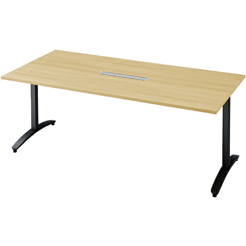 【別途送料あり】プラス（PLUS）　６７９３７５）ロンナ会議テーブル　ＮＮ－１８０９ＴＡＲＨ　ＬＷ／ＢＫ　【品番：NN-1809TARH LW/BK】