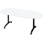 【別途送料あり】プラス（PLUS）　６７７７８３）ロンナ　会議テーブル　ＮＮ－１８０９ＴＫＯ　Ｗ４／ＢＫ　【品番：NN-1809TKO W4/BK】