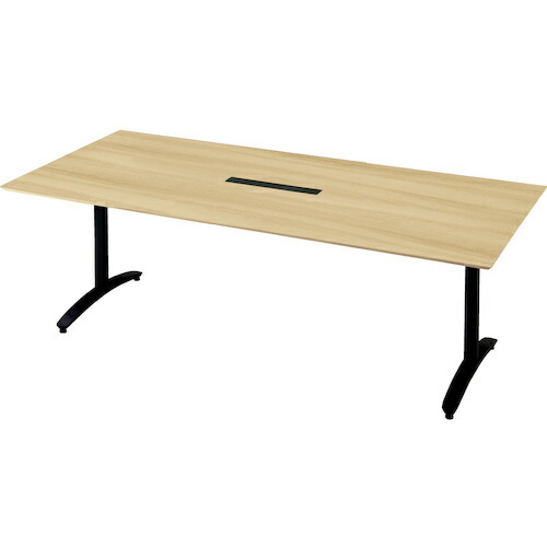 【別途送料あり】プラス（PLUS）　６７９４７７）ロンナ会議テーブル　ＮＮ－２１１０ＨＳ　ＬＷ／ＢＫ　【品番：NN-2110HS LW/BK】