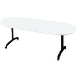 【別途送料あり】プラス（PLUS）　６７７７７１）ロンナ　会議テーブル　ＮＮ－２１１０ＴＫＯ　Ｗ４／ＢＫ　【品番：NN-2110TKO W4/BK】