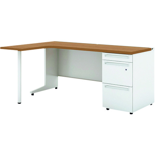 【別途送料あり】プラス（PLUS）　７７９８９５）ＵＳ　Ｌ型片袖机ＵＲ－１６１２ＷＡ－３－６Ｌ　Ｔ２　【品番：UR-1612WA-3-6L T2/W4】