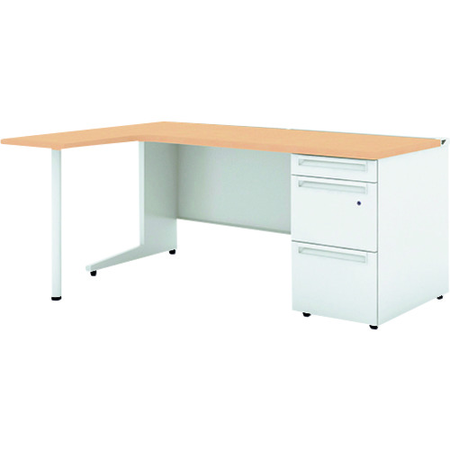 【別途送料あり】プラス（PLUS）　７７９８７６）ＵＳ　Ｌ型片袖机ＵＲ－１６１２ＷＡＬ－３－７Ｌ　ＷＭ　【品番：UR-1612WAL-3-7L WM/W】