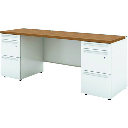【別途送料あり】プラス（PLUS）　７７９８２６）ＵＳ　両袖机ＵＲ－１８６ＷＤ－３３　Ｔ２／Ｗ４　【品番：UR-186WD-33 T2/W4】