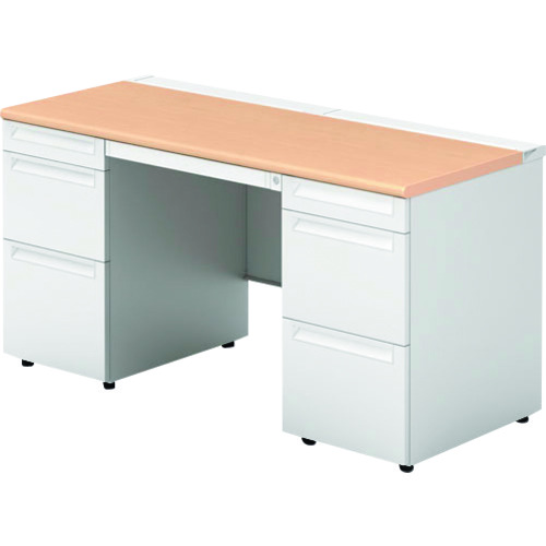 【別途送料あり】プラス（PLUS）　７７５７０２）ＵＳ　両袖机ＵＳ－１４６Ｄ－３３　ＷＭ／Ｗ４　【品番：US-146D-33 WM/W4】