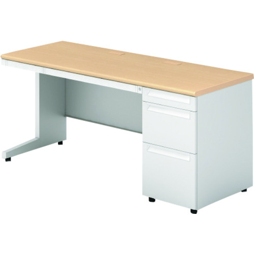 【別途送料あり】プラス（PLUS）　６６９６３３）ＵＳ　片袖机　ＵＳ－ＮＳ１６６Ｄ－３　ＷＭ／Ｗ４　【品番：US-NS166D-3 WM/W4】 77,265円