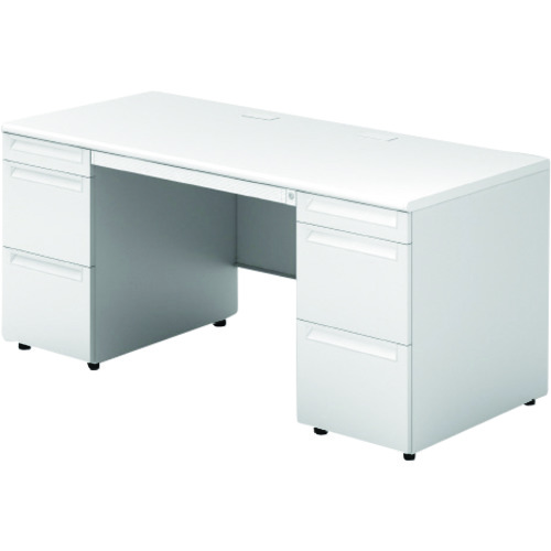 【別途送料あり】プラス（PLUS）　６６９６５０）ＵＳ　両袖机　ＵＳ－ＮＳ１６７Ａ－３３　ＷＳ／Ｗ４　【品番：US-NS167A-33 WS/W4】