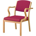 【別途送料あり】プラス（PLUS）　３９３７６）木製椅子　Ｌ・Ｓ肘　ＳＨ４１０　ＤＢ－ＵＬＡＳ４１　ＲＳ　【品番：DB-ULAS41 RS】