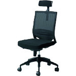 プラス（PLUS）　６９６６２）事務イス　ＫＴ－６　ＫＣ－ＫＴ６１ＭＬ　ＢＫ　【品番：KC-KT61ML BK】