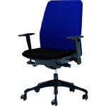 【別途貨物輸送あり】足し加える（PLUS） ６５２１３３）事務イス カイル ＫＤ－ＨＬ６４ＳＬ ＢＬ／ＢＫ 【品番：KD-HL64SL BL/BK】